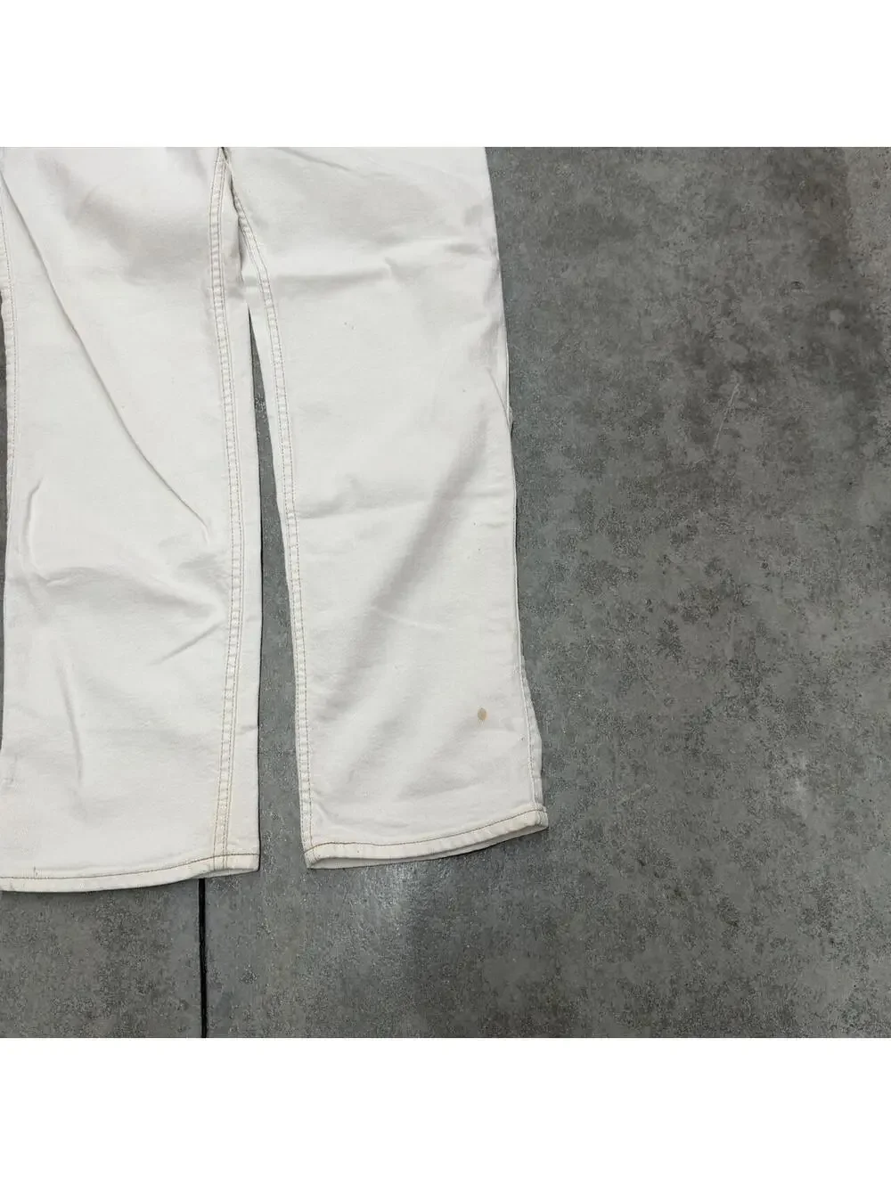 vintage levis made in usa white relaxed baggy fit jeans size 36 x 32